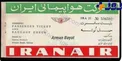 تصويري از بليط هواپيمايي ايران در سال ١٣٣٠