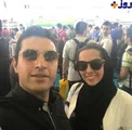 آقای بازیگر مشهور و همسرش در نمایشگاه کتاب + عکس