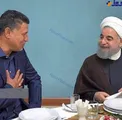 عکس/خوش و بش علی دایی و حسن روحانی در مراسم افطار رئیس جمهور