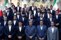 عکس یادگاری تیم ملی فوتبال با رئیس جمهور