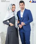 عکس آتلیه ای و زیبای دروازه بان معروف و همسرش