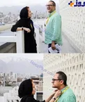 شکار لحظه های رامبد جوان و همسرش روی پشت بام+ عکس