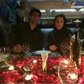 محفل عاشقانه علیرضا بیرانوند و همسرش+عکس