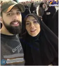 محسن افشانی و همسرش با پوششی کاملا متفاوت در حرم حضرت اميرالمومنين/عکس