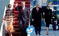 تغییر لباس ملانیا ترامپ در هواپیما+عکس