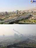 تصویری تامل برانگیز از یک روز پاک و آلوده در تهران