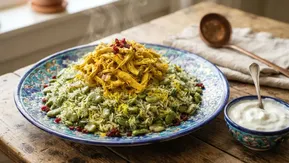 طرز تهیه باقالی پلو با مرغ ریش ریش؛ مجلسی و خوش عطر