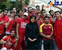 عکس/ بازیگر زن ایرانی در میان پرسپولیسی ها!