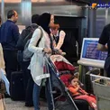 حجاب جدید آزاده نامداری در فرودگاه میلان+ عکس
