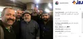 عکس دسته جمعی هنرمندان با حضور اکبر عبدی در هیئت +عکس