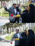 عكس/ رفتار عجيب وزير راه با خبرنگار زن