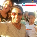 سلفی بامزه فوتبالیست سابق و پرطرفدار با فرزندانش