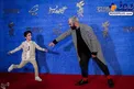صابر ابر با جوراب قرمز در جشنواره فیلم فجر+عکس