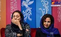 اشک های شبنم مقدمی در نشست خبری جشنواره فیلم فجر+عکس