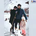 تیپ شاهرخ استخری و همسرش در هوای برفی+عکس