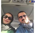 سلفی خانم بازیگر و همسرش در ماشین لوکسشان+ عکس