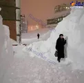 عکسی عجیب از حجم بارش برف در روسیه!