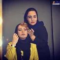 مریلا زارعی درحال گریم بری سریال مانکن+عکس