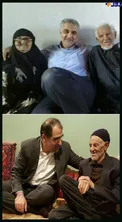 تصویری از حاج قاسم سلیمانی در کنار پدر و مادرش