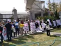 تجمع مخالفان واکسیناسیون کرونا در مجلس/عکس