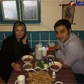 آبگوشت خوری خانم بازیگر معروف و همسرش + عکس