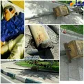 سقوط تیر برق روی نوجوان عزادار+ عکس