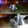 جدا شدن قسمت جلوي پرايد در تصادف داخل شهري +عكس