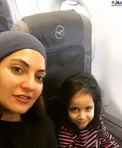 مهناز افشار به همراه دخترش در هواپیما+عکس