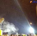 بارش برف در محل آواربرداری پلاسکو + عکس