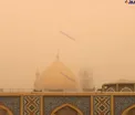 تصویری از حرم حضرت علی(ع) در گرد و غبار امروز شهر نجف اشرف