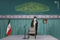 عکس/ آیه نصب شده در دیدار اعضای ستاد بزرگداشت شهدای استان اردبیل با رهبر انقلاب