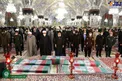 اقامه نماز بر پیکر شهدای مدافع حرم خان طومان/عکس