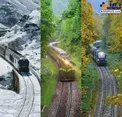 مسیر زیبای راه‌آهن مازندران را در سه فصل/عکس