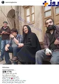 زمان استراحت نسرین مقانلو در یک پروژه + عکس
