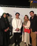 تیپ نیوشا ضیغمی و همسرش در کنار همایون شجریان/عکس