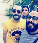 سلفی جالب پسر خسرو شکیبایی با همسر شهاب حسینی