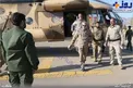 تیپ خاص علی لاریجانی هنگام بازدید هوایی از جلفا/عکس