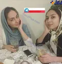 عکسی دیده نشده از بازیگر زن مشهور و خواهرش