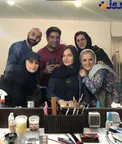 عکس دیده نشده از خانم بازیگر مشهور در اتاق گریم