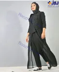 مانتوی شیک و رسمی خانم بازیگر با کتانی! +عکس