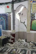 عکس/ تخریب بخش هایی از مسجد فین بندرعباس در پی زلزله امروز