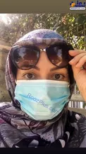 پوشش متفاوت آزاده نامداری در روزهای کرونایی+عکس