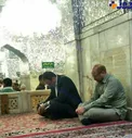 حضور قالیباف در حرم مطهر رضوی + عکس