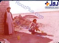 عکس/ وضوی امام خمینی در بیابان‌های بصره