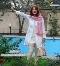 خوشحالی خاص خانم بازیگر کنار استخر+عکس