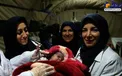 تولد یک نوزاد ساعت 5 صبح در بیمارستان صحرایی سرپل ذهاب/عکس