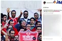 عکس/ مجری پرطرفدار درمیان هواداران پرسپولیس