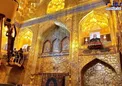 عکس/ نصب تصاویر سرداران شهید بر ایوان طلای حرم مطهر رضوی