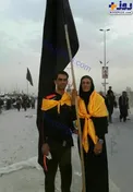 شهربانو منصوريان و برادرش در نجف+عکس