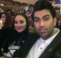رونمایی از همسر الهام حمیدی در جشن حافظ + عکس